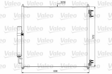 Радиатор кондиционера Valeo 814053