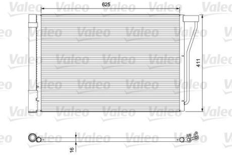 Радіатор кондиціонера BMW 5 (F10)/6 (F06/F12/F13) 4.4 11-18 Valeo 814388 (фото 1)