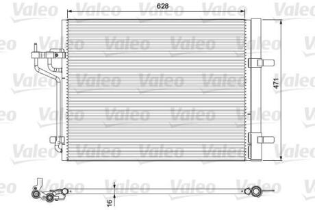 Радіатор кондиціонера C-MAX/FOCUS 1.6-2.0 10-20 Valeo 814390 (фото 1)
