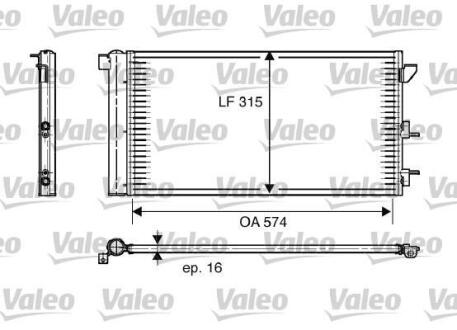 Конденсатор, кондиционер Valeo 818005 (фото 1)