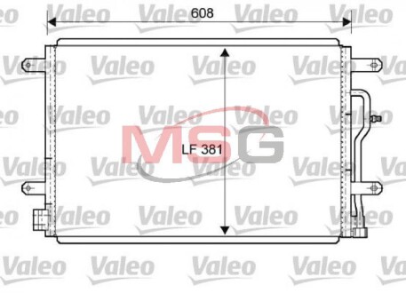 Радіатор кондиціоіонера AUDI A4 (8E2, B6) 03-04, A4 (8EC, B7) 04-08, A4 Avant (8E5, B6) 03-04, A4 Avant Valeo 818190 (фото 1)