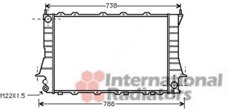 Радіатор AI 100/A6 2.6/28 MT 92-97 Van Wezel 03002083