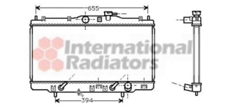 Радиатор охлаждения двигателя ACCORD6 18i AT +-AC 98-02 Van Wezel 25002119