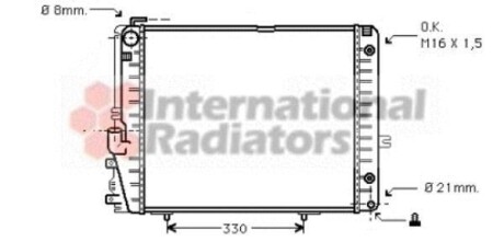 Радіатор MB W124 MT/AT +AC 89-96 Van Wezel 30002072