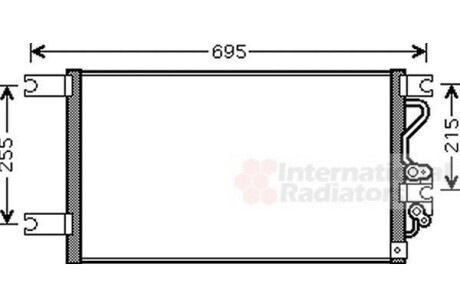 Конденсор кондиціонера PAJERO SPORT 30i/25TD Van Wezel 32005206 (фото 1)