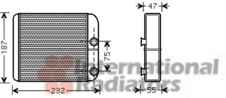 Радіатор обігрівача MITSUBISHI L200/GALANT5 ALL 96-03 Van Wezel 32006186 (фото 1)