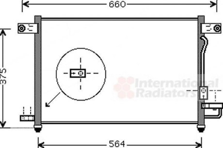 Конденсор кондиціонера AVEO/KALOS 1,5i MT 02-08 Van Wezel 81005049