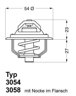 Термостат Opel Ascona B Commodore C Kadett D Manta B Rekord E WAHLER 305487D50