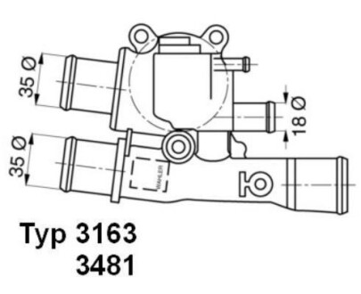 Термостат Fiat Lancia WAHLER 316388D