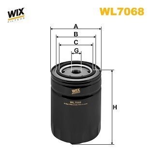 Фильтр масляный двигателя AUDI, VW /OP525 (WIX-Filtron UA) WIX FILTERS WL7068