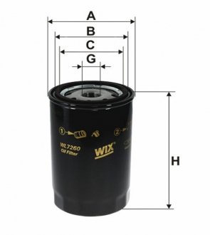 Фільтр оливний (Wix-Filtron) WIX FILTERS WL7260