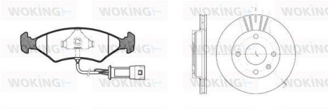 Комплект тормозов WOKING 80193.02