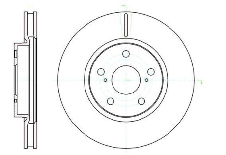 Диск гальмівний передній (кратно 2) (Remsa) Lexus IS 05> 12> (D61076.10) WOKING D6107610