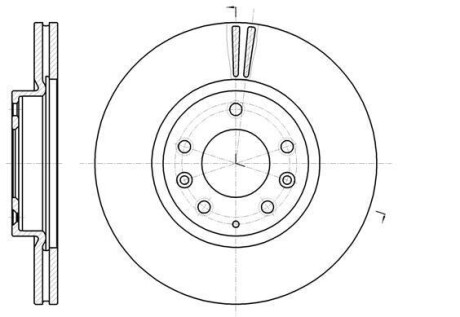 Гальмівний диск перед. Mazda 6/Atenza/6 (07-21) WOKING D61235.10