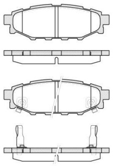 Гальмівні колодки задн. Forester/Impreza/Legacy/Outback09- WOKING P10363.12 (фото 1)