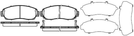 Колодки тормозные дисковые Honda CR-V 07&gt; 12&gt; / перед WOKING P10713.12 (фото 1)