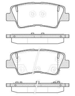 Колодки тормозные дисковые Ssang Yong Korando 10> / Toyota Auris 12> / Hyundai i WOKING P12623.52 (фото 1)