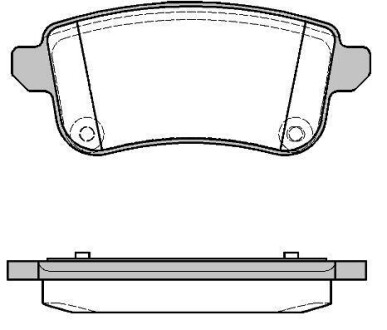 Гальмівні колодки задні RENAULT Scenic/Megan/Talisman 1.4-2.0 08- WOKING P12873.10 (фото 1)