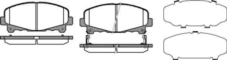 Колодки тормозные дисковые Honda Accord 08&gt; 15&gt; / перед (P12903.02) WOKING P1290302 (фото 1)