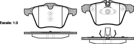 Колодки гальмівні диск. перед. (Remsa) Ford Mondeo IV 2,5i Volvo S60 S80 WOKING P13173.00 (фото 1)