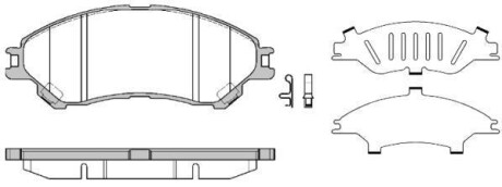 Гальмівні колодки передні SUZUKI SX4 S-CROSS/VITARA 1.0-1.6 15- WOKING P1489302 (фото 1)