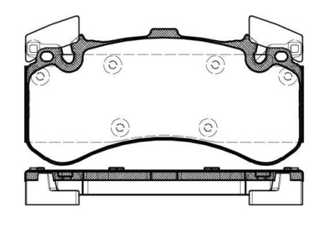 Колодки тормозные диск. перед. (Remsa) Audi A4 A5 A6 A7 A8 17> WOKING P1563300