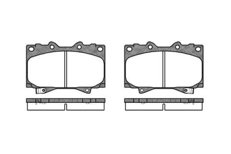 Колодки гальмівні диск. перед. (Remsa) Land Cruiser Prado (_J15_) (09-)/Mitsubishi Pajero IV (09-) (P6073.04) WOKING P607304 (фото 1)