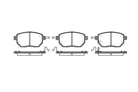 Колодки гальмівні диск. перед. (Remsa) Infiniti Fx 3.5 02-08,Infiniti Fx 4.5 02-08 (P8853.02) WOKING P885302 (фото 1)