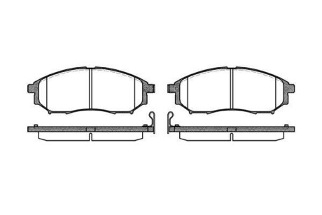 Гальмівні колодки пер. QX50/Q70/Q60/Navara/Qashqai/Murano/Pathfinder/Koleos 01- WOKING P9523.14 (фото 1)