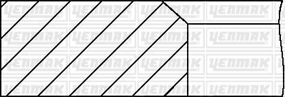 Комплект поршневих кілець (82,51/STD) (1,2/1,5/2,0) VW, AUDI, SKODA 2,0i/2.0FSI/2,8i YENMAK 91-09311-000