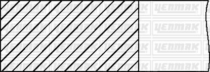 Комплект поршневих кілець (86,00/STD) (1,5/1.75/3,0) CITROEN Xsara/Xantia 2,0i FIAT Ulysse 2.0i 16V PEUGEOT 306/406/605 2.0i YENMAK 91-09499-000