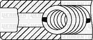 Комплект поршневих кілець (84,00/STD) (3,0/2,0/3,0) BMW E38/E39/E46/E53 2.0-3.0d YENMAK 91-09606-000 (фото 1)