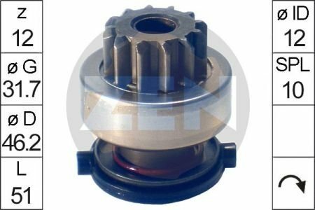 Бендикс стартера ZEN ZN1696
