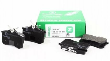 Фото 1 - колодки гальмівні Zilbermann 08-027 Колодки гальмівні Zilbermann 08-027 (фото 1)